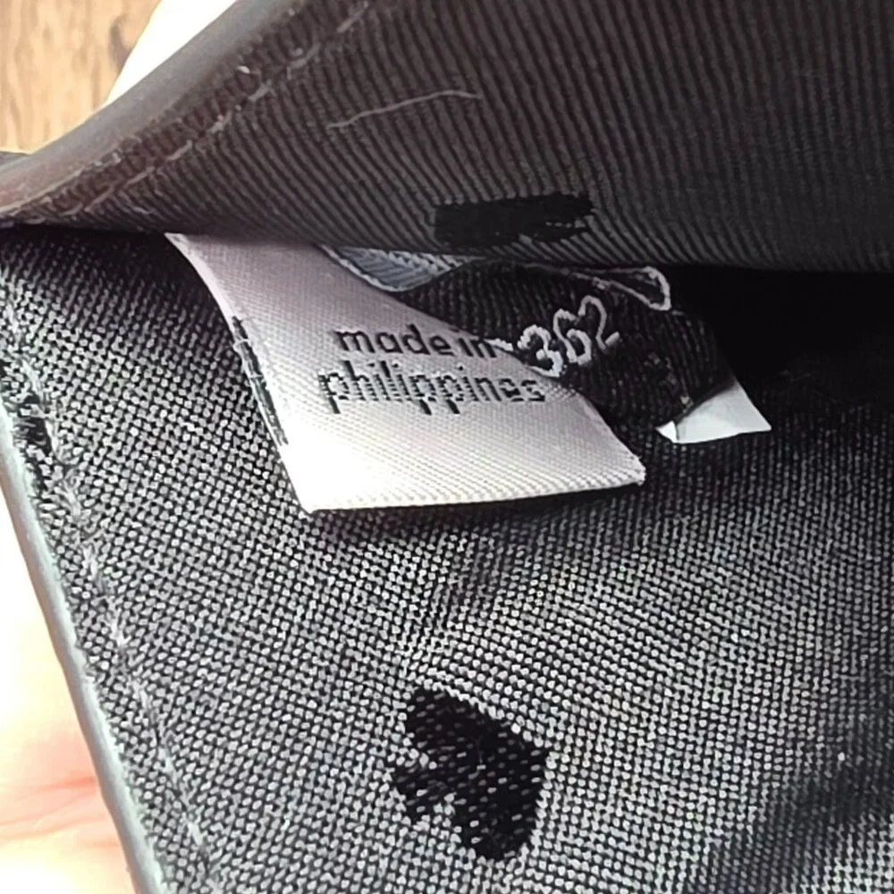 Kate Spade Card Case Holder Greta Court Graham Sparkling Black Glitter Slim Mini